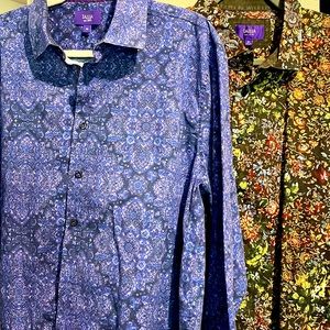 Tallia mens long sleeve casual shirts. Sz XL. Both for $20.